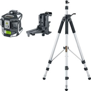 Laserliner križni laserski merilnik X3-Laser Pro komplet 1, zeleni laser + stojalo + dodatki