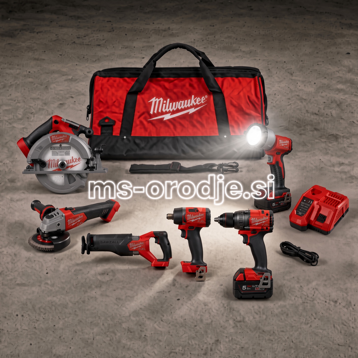 Milwaukee set M18 FPP6H3-502B petih FUEL orodij (FPD3, FIW2F12, FCS552, FSZ, FSAG-125 X) in led svetilka TLED - slika 2