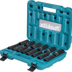 Makita komplet udarnih nastavkov, črne barve, 14 kosov, 1/2" E-16586